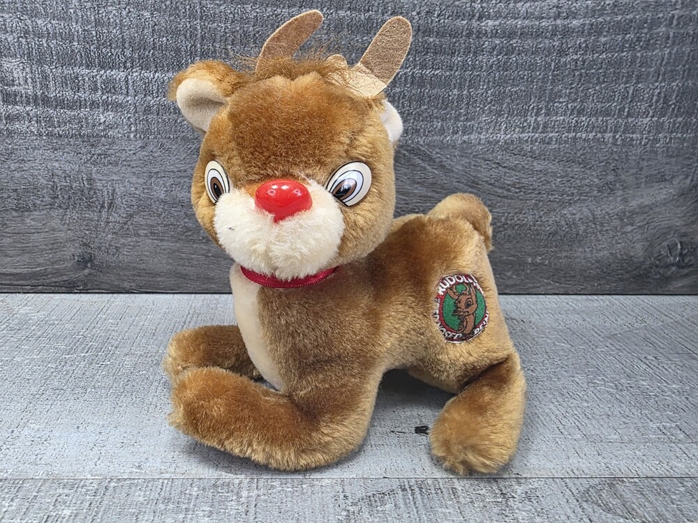 Applause Plush Rudolph Red Nosed Reindeer Vtg 1988 Stuffed Animal Christmas G37